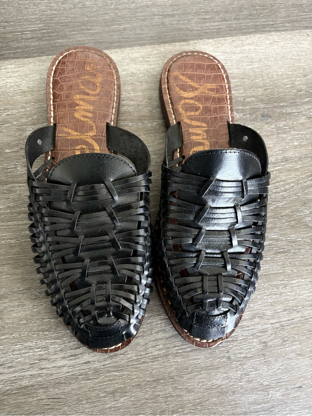 Sam Edelman black leather Keelyn mules